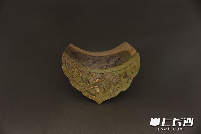 顺星桥考古工地出土的明代龙纹滴水。长沙晚报通讯员曹栋洋 供图