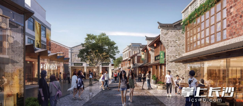 西文庙坪片区更新改造效果图。天心发改 供图