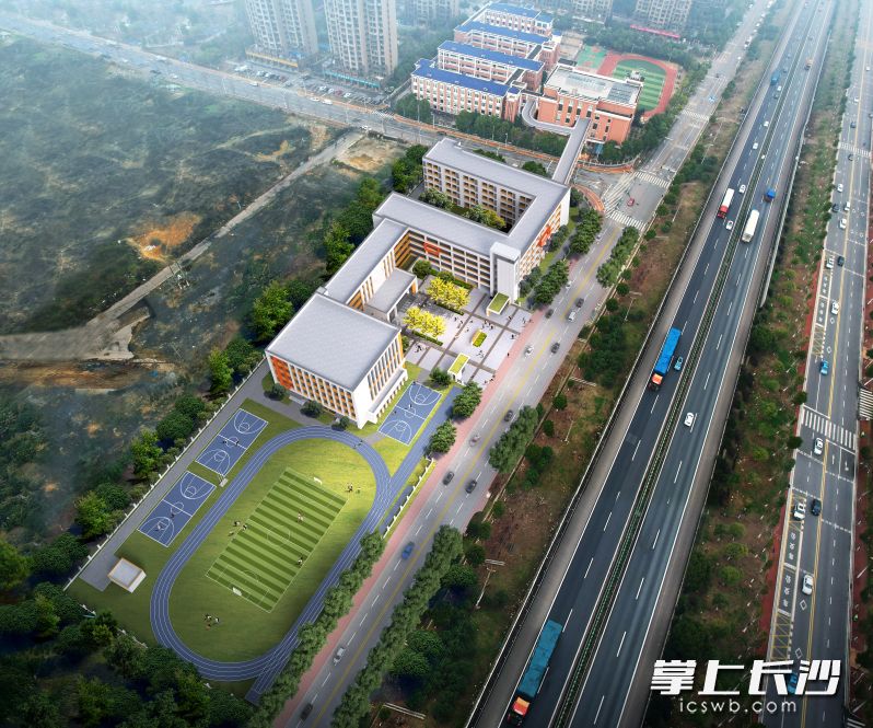 长沙市一中双语实验学校东校区项目设计效果图。