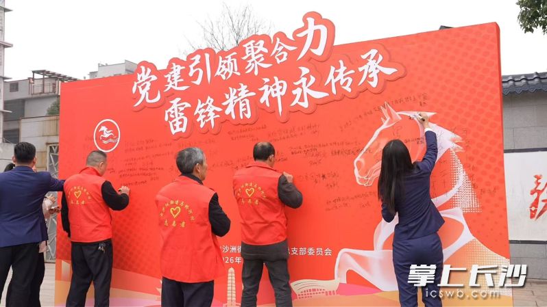 白沙洲街道马桥河村党总支开展学雷锋志愿服务活动。长沙晚报通讯员 吕宇峰 供图