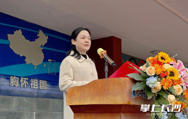 麓山国际实验学校校长杨革非。长沙晚报通讯员 唐婉欣 摄