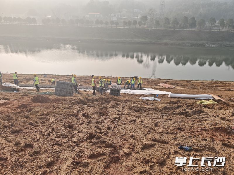 长沙市全力备汛,正为重点堤防“强筋健骨”。长沙晚报全媒体记者 李金 摄 长沙市全力备汛,正为重点堤防“强筋健骨”。长沙晚报全媒体记者 李金 摄