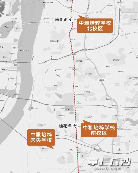 中雅培粹未央学校区位图。