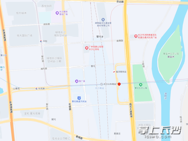 地块东距长沙南站仅约100米