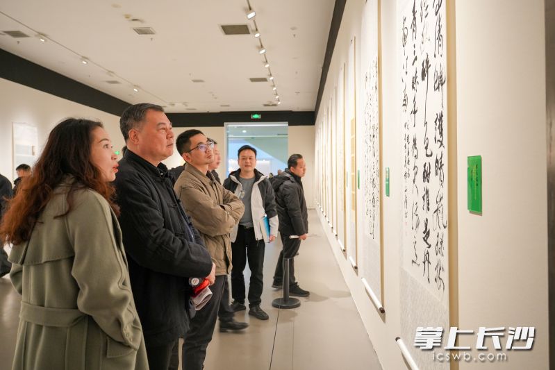 3月20日,“墨舞潇湘——湖南省书协会员优秀作品展”在湖南美术馆拉开帷幕。 通讯员供图 3月20日,“墨舞潇湘——湖南省书协会员优秀作品展”在湖南美术馆拉开帷幕。 通讯员供图