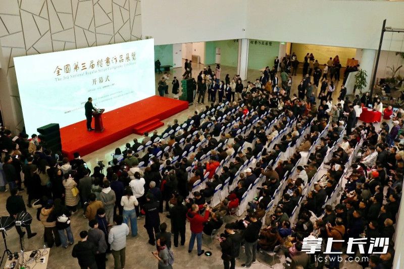 3月20日，全国第三届楷书作品展览在长沙开幕。通讯员 供图