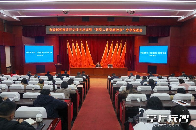 20日，长沙市举办十四届市委第八轮巡察整改评估集中业务培训暨“巡察人讲巡察故事”分享交流会。市委巡察办供图