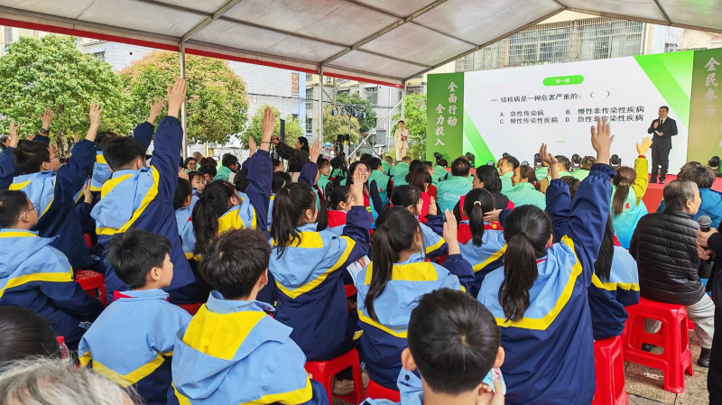 浏阳2026年“世界防治结核病日”主题宣传活动现场。