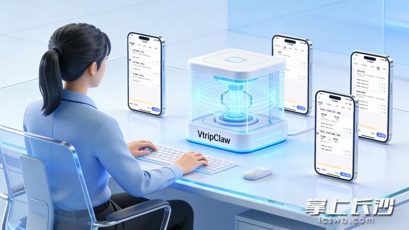 VtripClaw旅游智能操作系统工作示意图。受访者供图