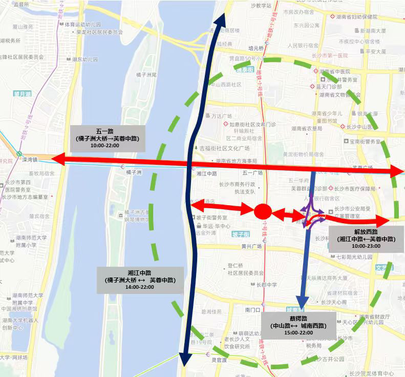 4月4日至4月5日五一商圈流量示意图 4月4日至4月5日五一商圈流量示意图