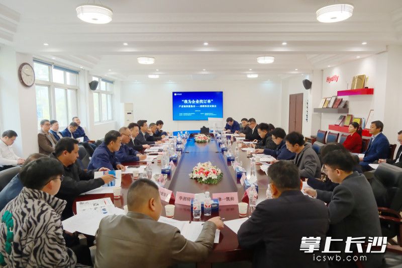 “我为企业找订单”产业链供需集市——湖南鸿辉科技有限公司专场活动现场。 长沙晚报通讯员 李杰 供图