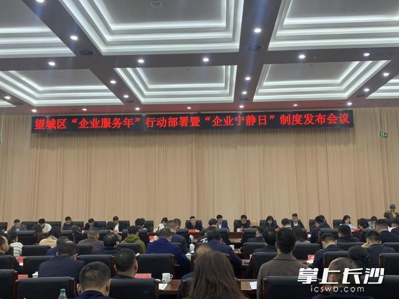 望城区召开“企业服务年”行动部署暨“企业宁静日”制度发布会议。 长沙晚报全媒体记者 邓艳红 摄