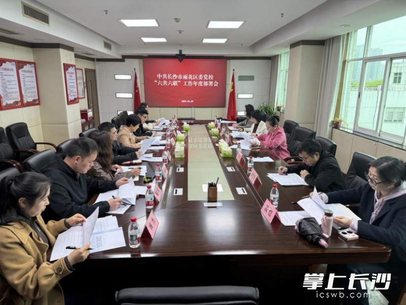 4月2日下午，雨花区委党校召开“六共六联”工作年度部署会。 通讯员 李蕾 摄