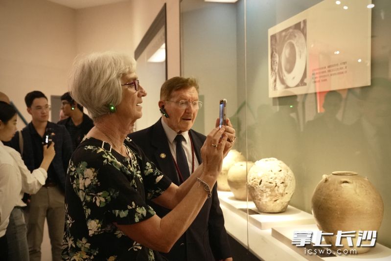 代表团成员观赏展品。 长沙晚报全媒体记者 张馨以 摄