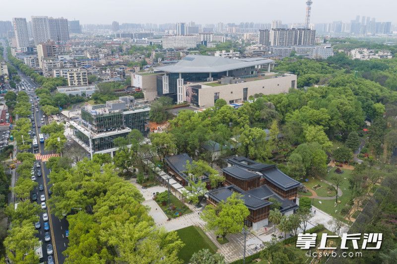 4月10日，湖南省博物馆与湖南烈士公园“馆园融合”项目建设全面进入收尾阶段。 均为长沙晚报全媒体记者黄启晴摄