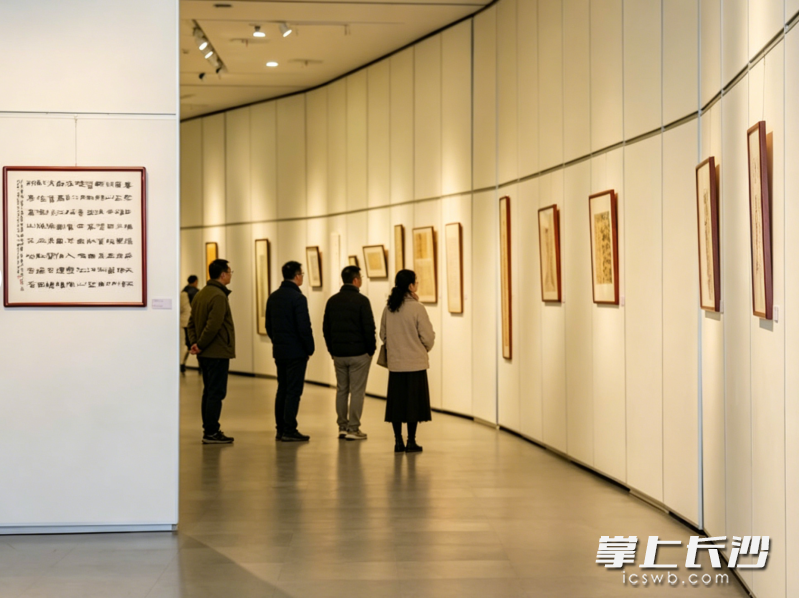 市民在隆平水稻博物馆参观。 市民在隆平水稻博物馆参观。