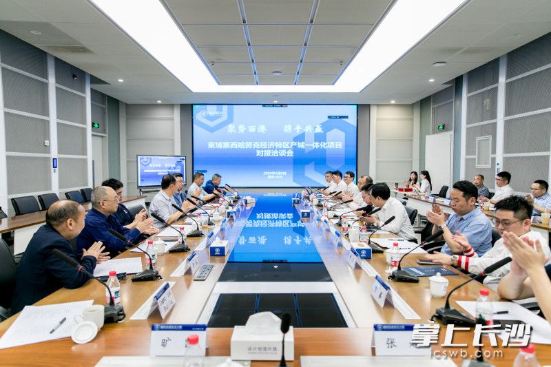 近日，长沙市公共法律服务中心等主办“法护湘企・链通全球”——湘柬经贸合作座谈会。长沙晚报通讯员 汪悦 摄