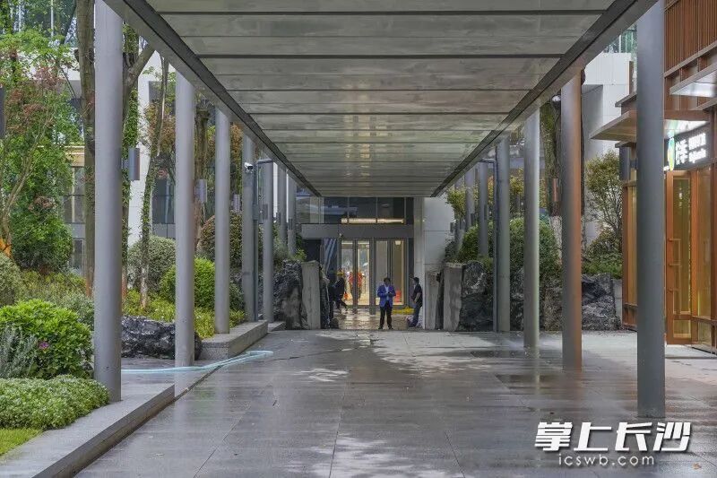 游客可从湖南烈士公园西门进入，穿过全新打造的广场，步入风雨景观连廊进行排队。