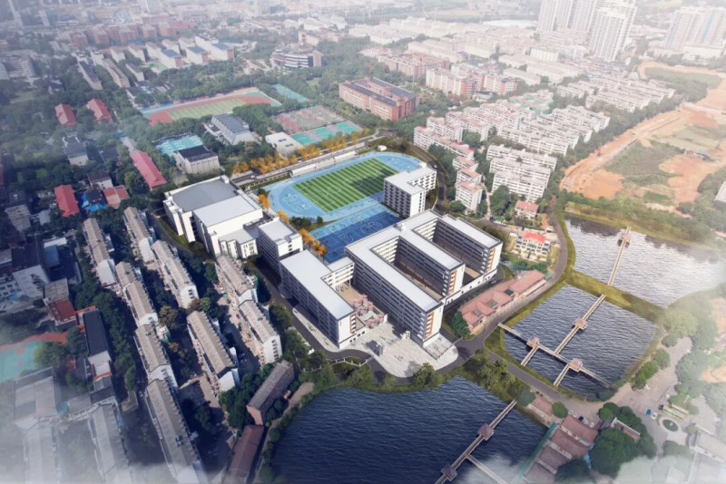 湘郡培粹实验中学隆平校区总建筑面积约6.77万平方米，涵盖初中与高中教育，可提供4400个优质学位。芙蓉区教育局供图
