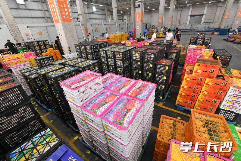 4月19日，“乡村好物”日百集采长沙超级仓正式启用。均为长沙晚报全媒体记者王志伟摄