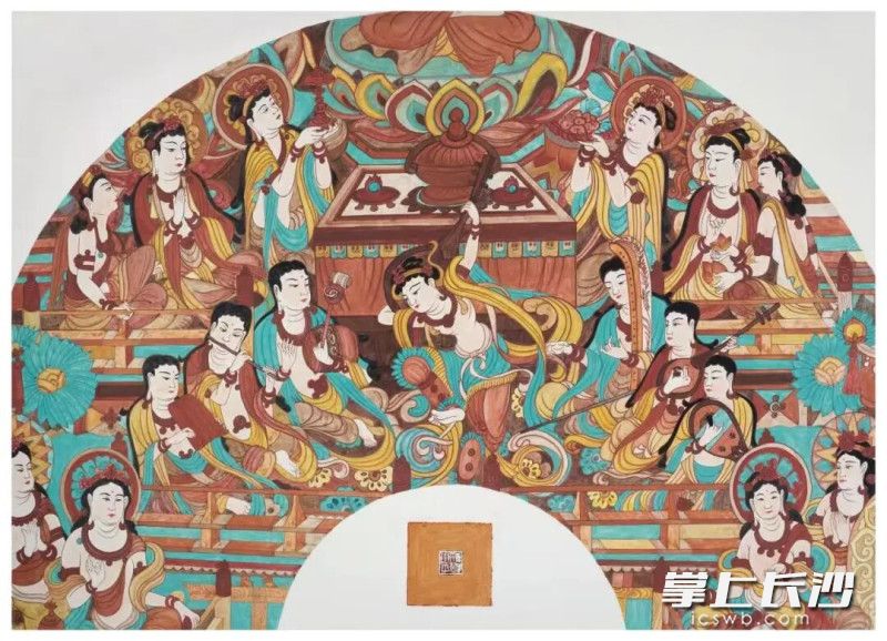 反弹琵琶舞乐图 泥坯 73.5cm×100cm 2023年&nbsp;