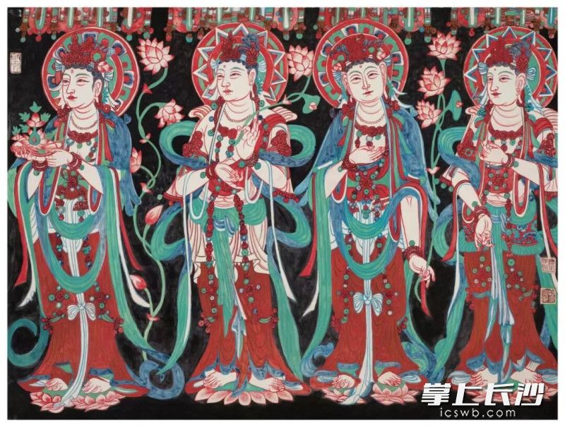 供养菩萨 泥坯 60cm×80cm 2022年