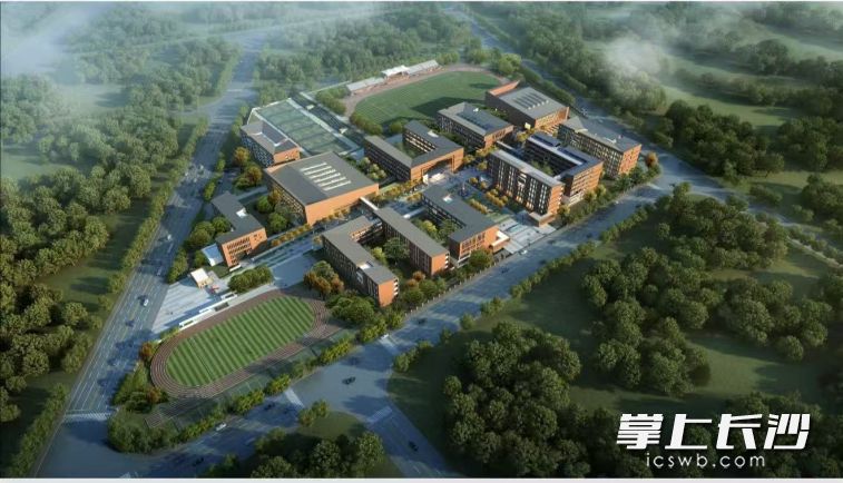 师大附中青石学校初中部鸟瞰图（效果图）。项目方供图
