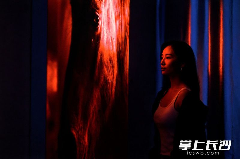 游客在打卡拍照。