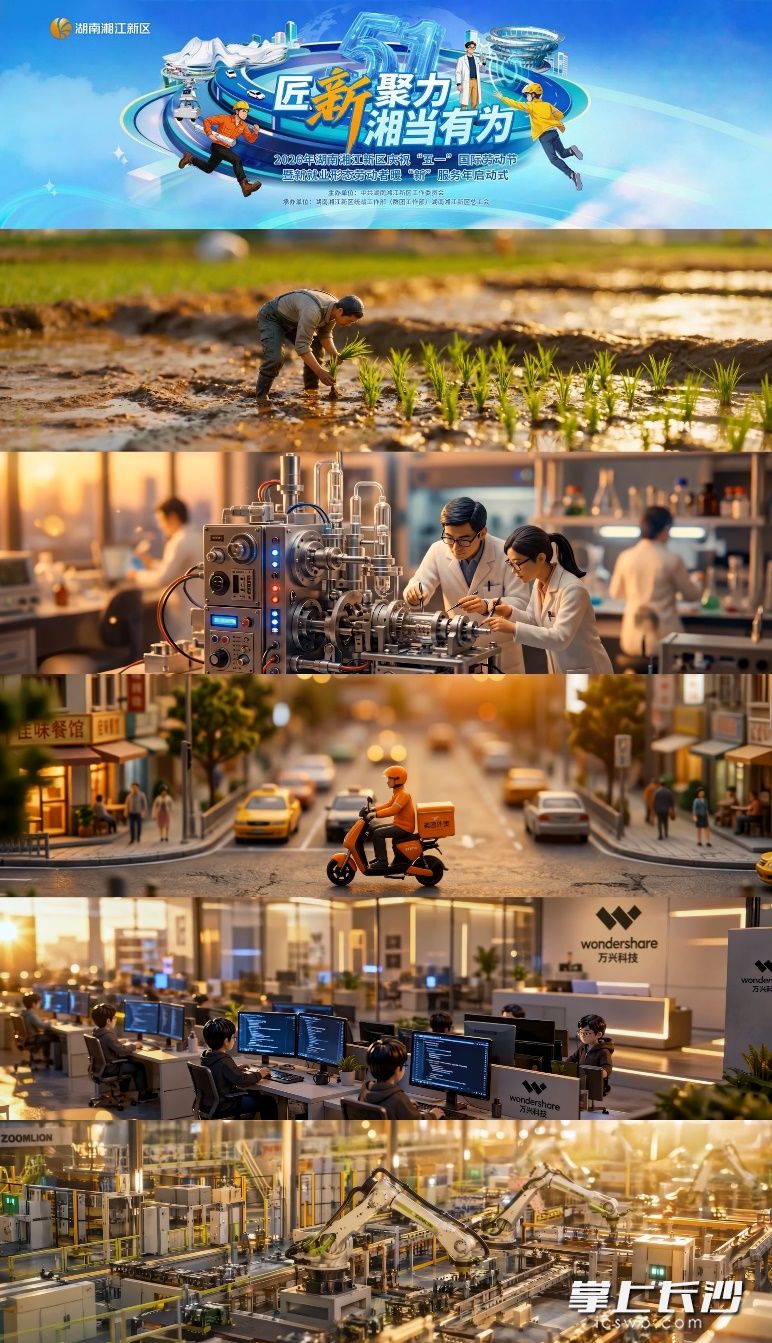 万兴剧厂全链路赋能AI政务宣传片。长沙晚报通讯员 李媛 供图