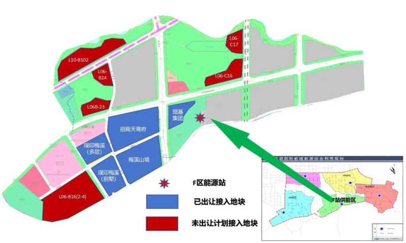 梅溪湖F区能源站区位示意图