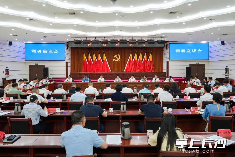 调研座谈会现场。 均为长沙晚报全媒体记者 郭雨滴 摄