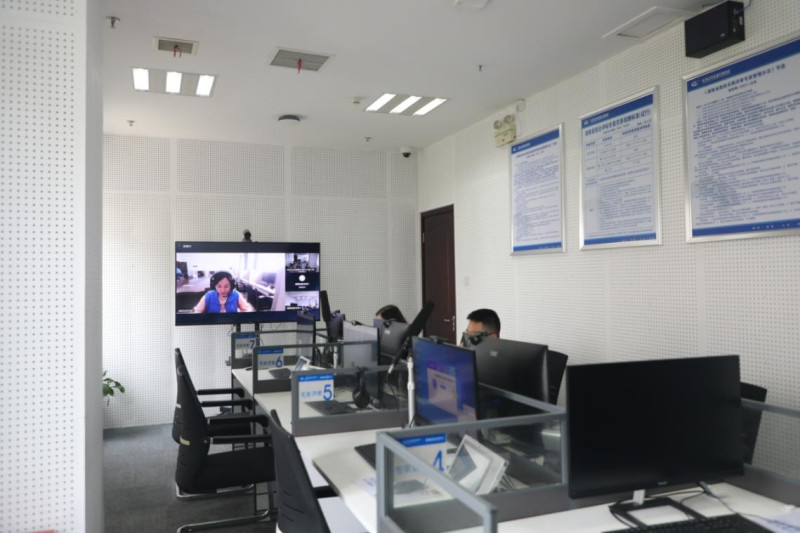 5月28日，长沙星城宜居物业管理有限公司某项目通过5G+区块链远程异地评审方式完成评标。通讯员供图