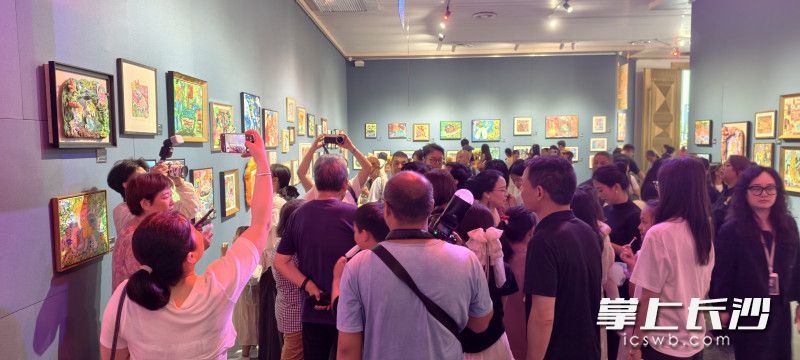 展厅人流如织。 均为长沙晚报全媒体记者肖舞摄