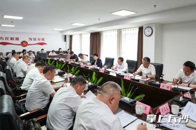 6月2日，省委常委、市委书记吴桂英主持召开重点信访问题调度会议。 长沙晚报全媒体记者 郭雨滴 摄