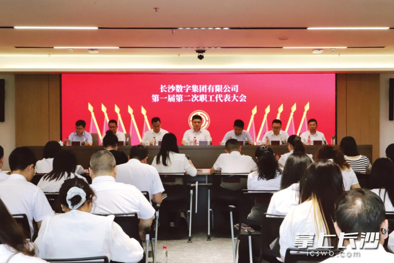 5月27日，长沙数字集团有限公司第一届第二次职工代表大会胜利召开。 均为长沙晚报通讯员曾淑云供图
