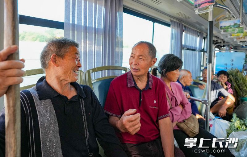 两位菜农并肩而坐，兴致勃勃攀谈起来，畅谈今年蔬菜长势喜人，收入更有盼头。