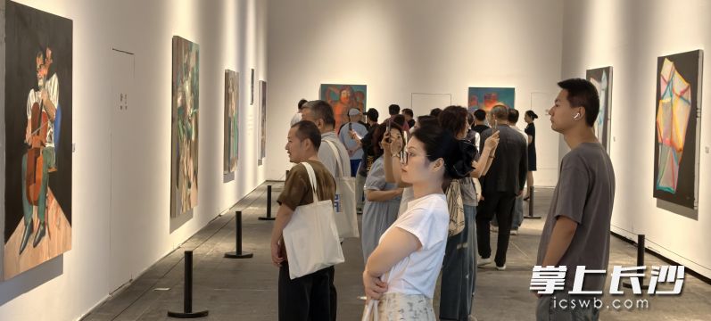 观众驻足欣赏。