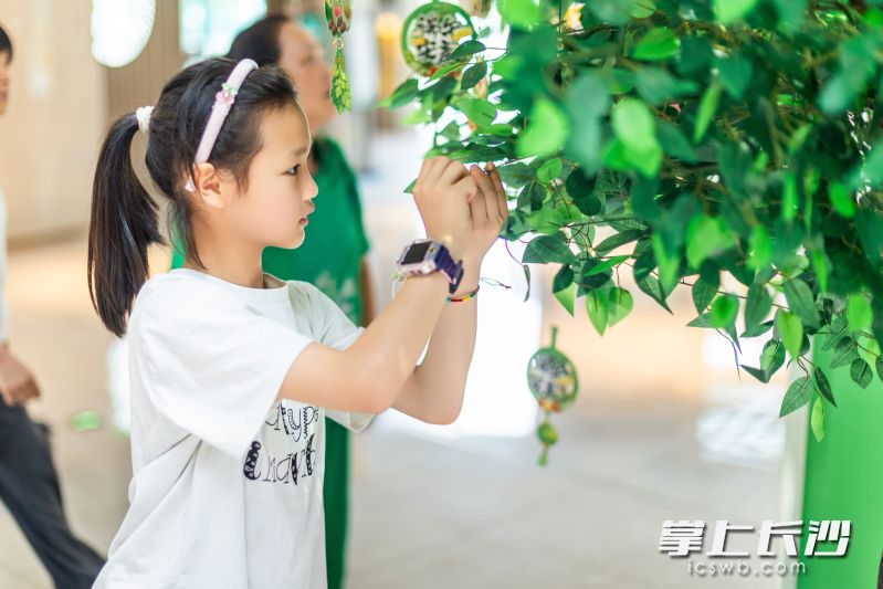 大家在祈福树下许下佳节心愿。