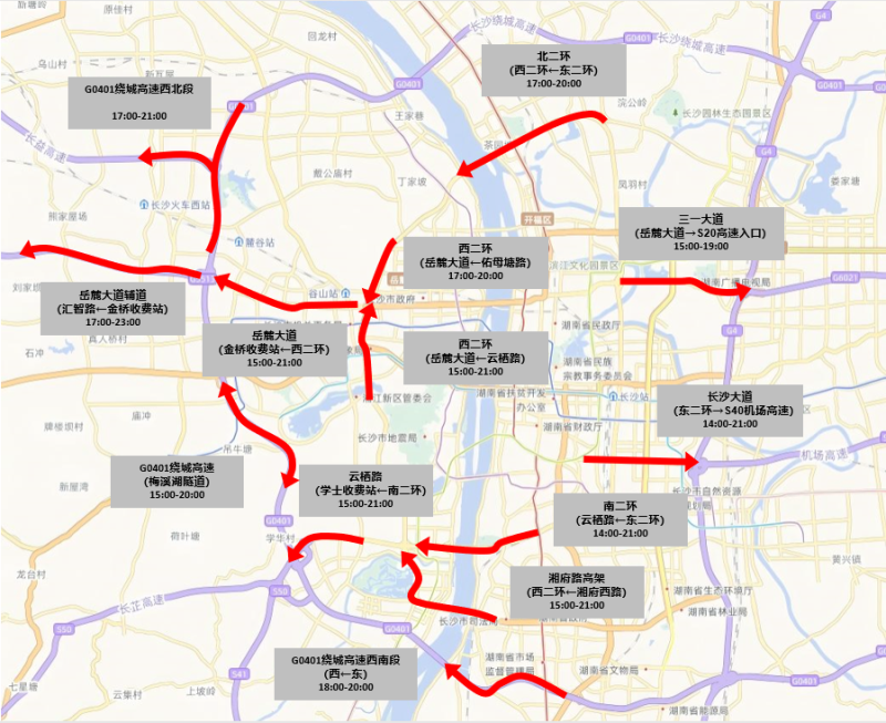 6月18日出城通道流量示意图 6月18日出城通道流量示意图