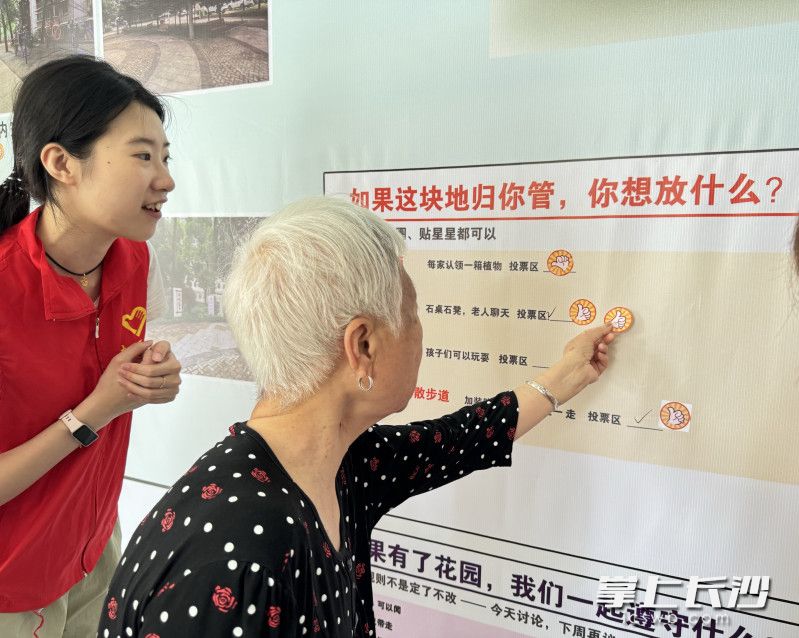 每个选项都由居民用贴纸投票决定。