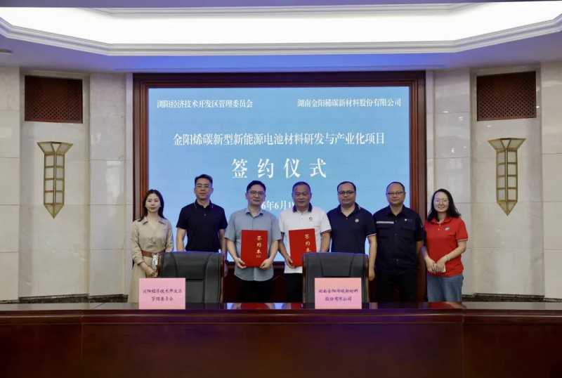 金阳烯碳新型新能源电池材料研发与产业化项目签约。