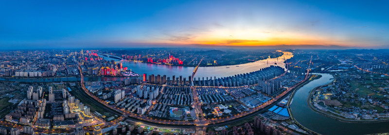 湘江上的桥。彭福宗 摄