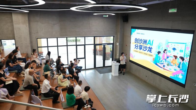 望城区白沙洲街道创沙洲OPC街区举办第二期人才沙龙。长沙晚报通讯员 杨超群 供图