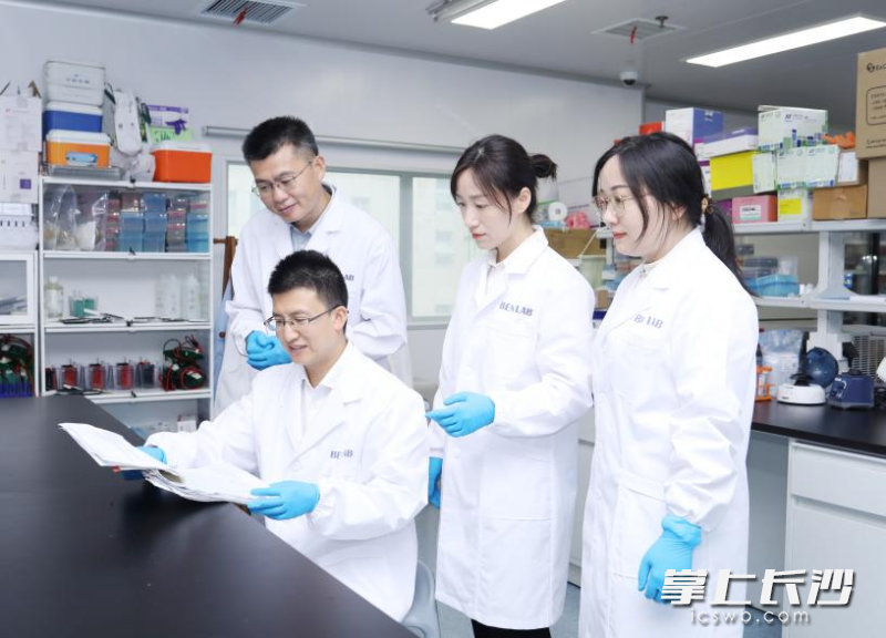吕奔教授（左二）带领团队围绕危重症关键机制与靶向干预开展实验研究。