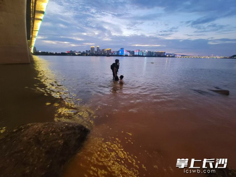 刘成林成功将落水儿童救到岸边。