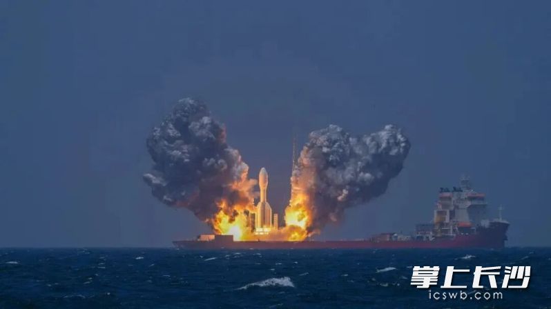 北京时间2026年7月22日10时54分，引力一号遥四运载火箭搭载的9颗卫星成功发射。资料图片