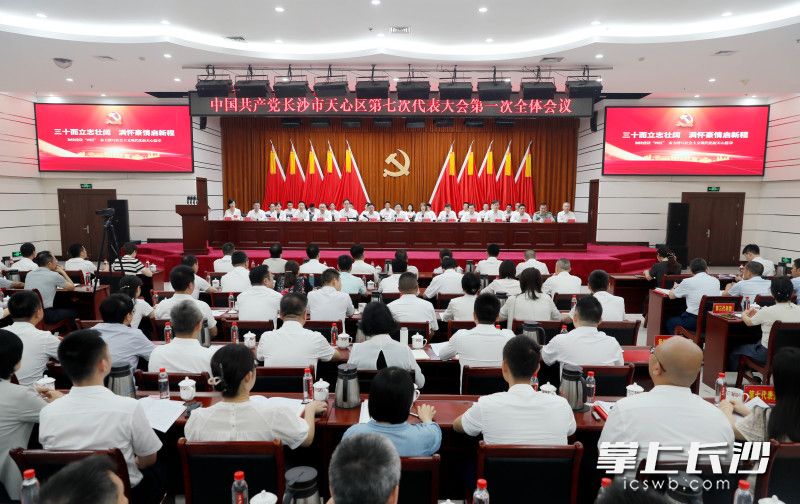 天心区第七次党代会现场。长沙晚报通讯员 杨威 摄