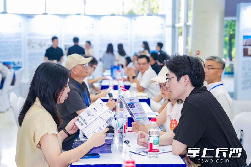 巡展洽谈环节，求职博士与企业相关负责人面对面详聊。