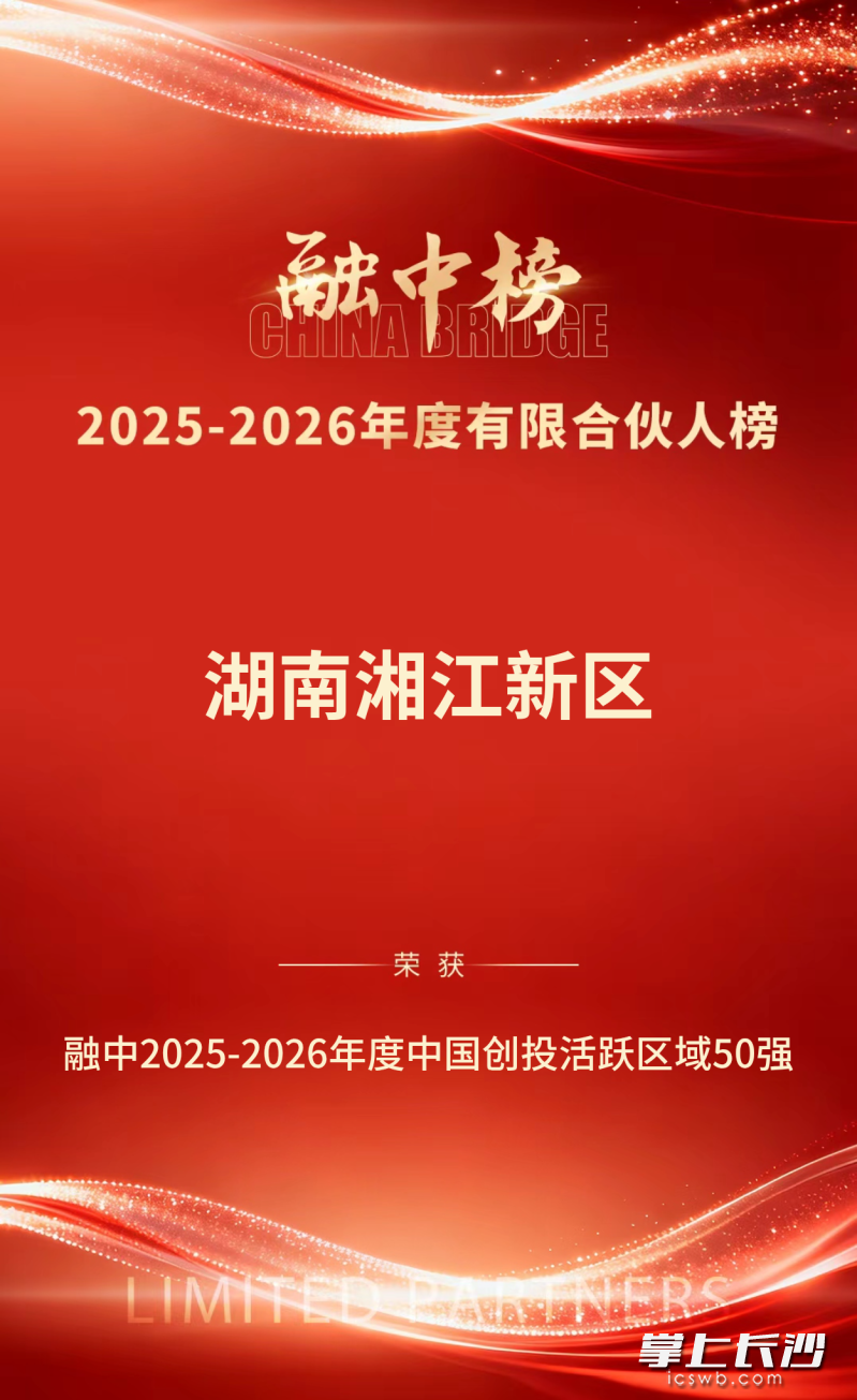 7月29日，湘江国投凭借卓越的创投活力与产业引导基金运作实力蝉联“中国创投活跃区域50强”，并斩获“最佳政府投资基金”和“最佳区县级政府投资基金”。均为 资料图片