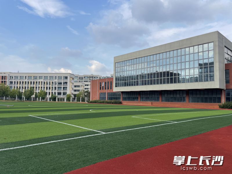 湖南师大附中洋湖中学（拟定名）体育场。 通讯员 贺炜石 供图